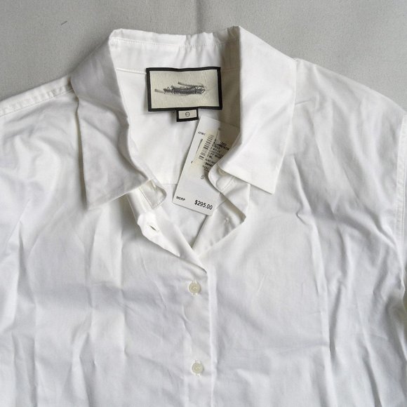 NWT$295 Alexis Ruffled Long Sleeve Button Up Shirt Poplin Cotton Blouse Top Sz S - Picture 7 of 12